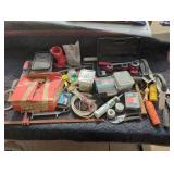 Large box of tools - nails, screws, pipe