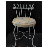 Vintage iron vanity chair