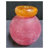 Signed art glass vase