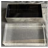 Lucite/acrylic and chrome decorative box