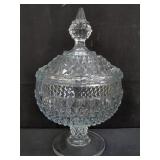 Pressed glass candy dish