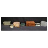 Group of jewelry boxes & trinket boxes box lot