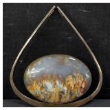 Silver pendant w/ stone (PB).1