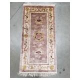 Chinese rug 24 " w . x 51 " l .