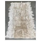 Fur area rug