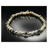 Gold plated sterling silver gemstone bracelet