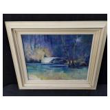 Framed water color painting