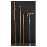 Group of 4 walking canes (bundle)