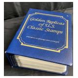 Golden replicas of U.S. classic stamps