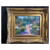 Framed painting on board