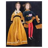 Early 1900s composition dolls in Period costumes