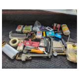 Box of tools - mallets, painting, nails / screws,