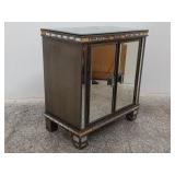Mirrored cabinet w/ glass top