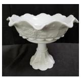 Milk glass compote
