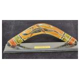 1998 hand-painted Australian boomerang by Jan Maki