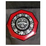 Aisian mother of pearl  plastic covered box