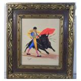 Signed painting of a Matador