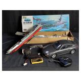 Remote control car (untested), & USS Lexington