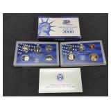 Full 2000 US Mint Proof set coins in original box