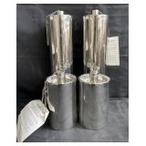 Group of chrome oil lamps