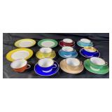 Vintage tea cups with saucers