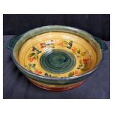 Vintage hand painted pottery bowl