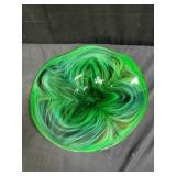 Hand crafted art glass center bowl