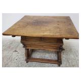 Antique banker table