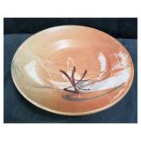 Decorative stoneware fruit bowl