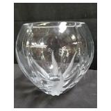 Heavy glass decorative vase