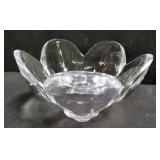 Signed crystal nut dish