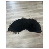 Black Leather hide 19 " h x 42 " w