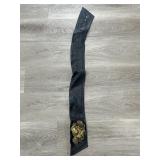 Vintage black leather belt 40 " l