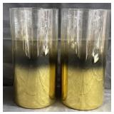 Pair of decorative glass vases