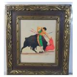 Signed painting of a Matador