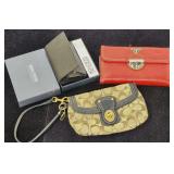 Kenneth Cole Coach and Prada wallets and clutch