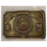 Vintage reproduction brass buckle, 1970