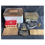 Tin of kitchen items