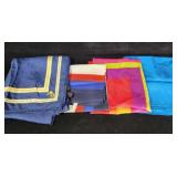 4 silk scarves UC San Diego Morsly Asian & multi