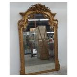 Large vintage carved wall mirror