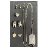 Group of sterling silver jewelry