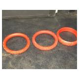 Group of 3 cinnabar bracelets