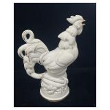 Soviet porcelain decanter rooster 10 " h x 8 " w