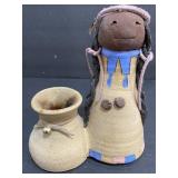 Val knight studio house pottery Indian girl