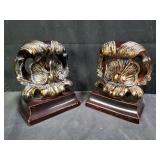 Pair of decorative composite book ends