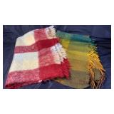 Vintage wool throw blankets