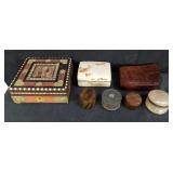 Group of assorted jewelry/trinket boxes