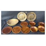 Hand made in Haiti Wooden bowls and plates