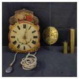 Vintage hand painted wall clock