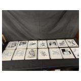 Vintage Adolf Hitler comic strip art prints 11" x